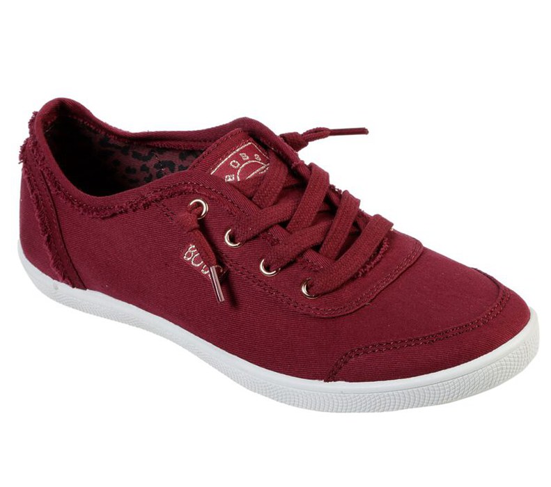 Skechers Bobs B Cute - Womens Slip On Shoes Burgundy [AU-RC8586]